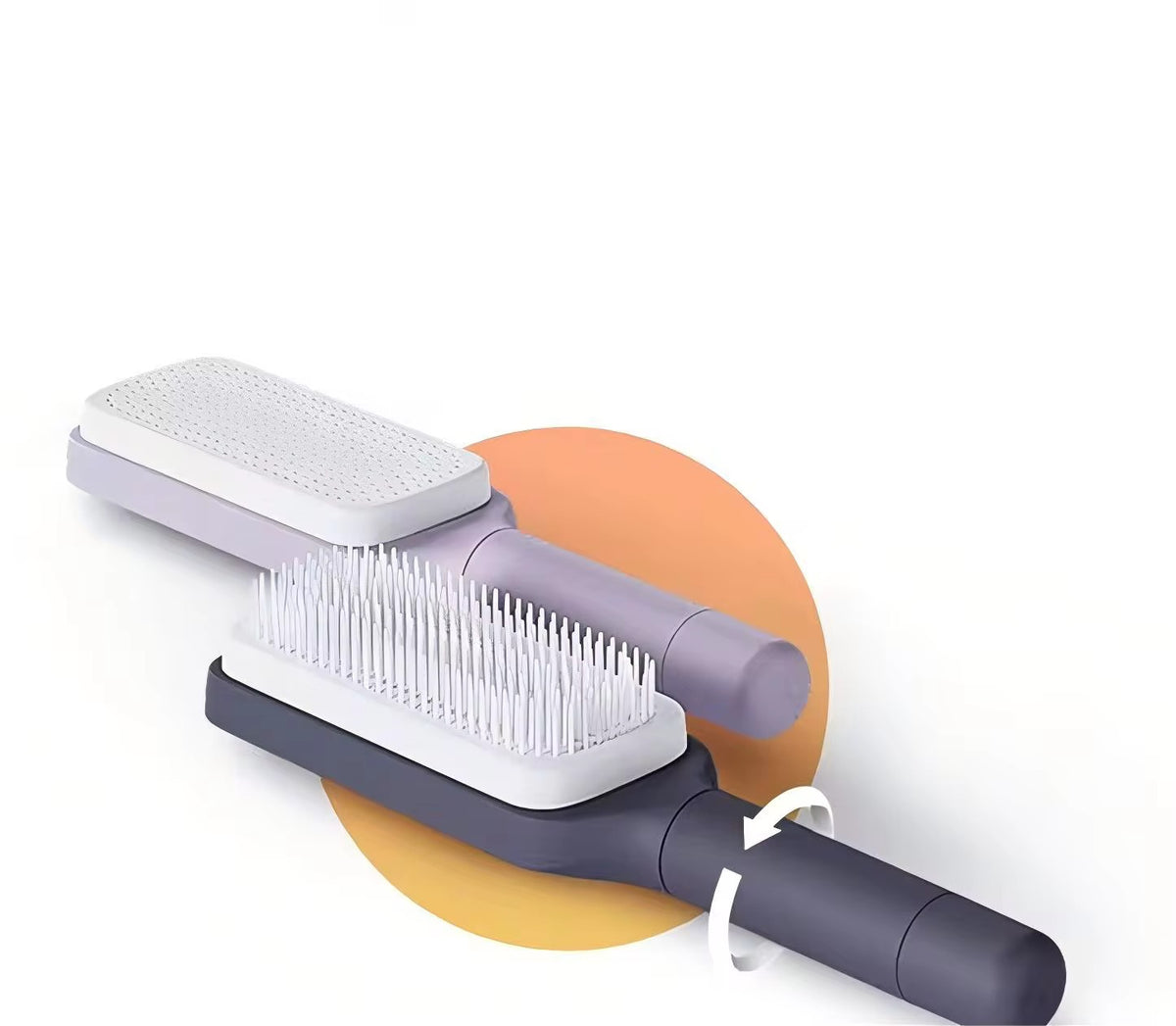 Brosse à Cheveux Autonettoyante : Démêlez, Massez et Nettoyez en Un Clic